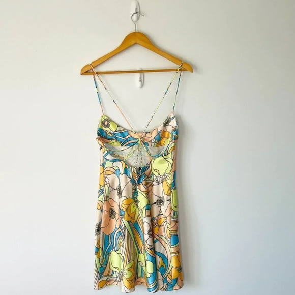 Zara Satin Effect  Print Mini Dress Blogger Fav Sz Medium - Picture 8 of 10